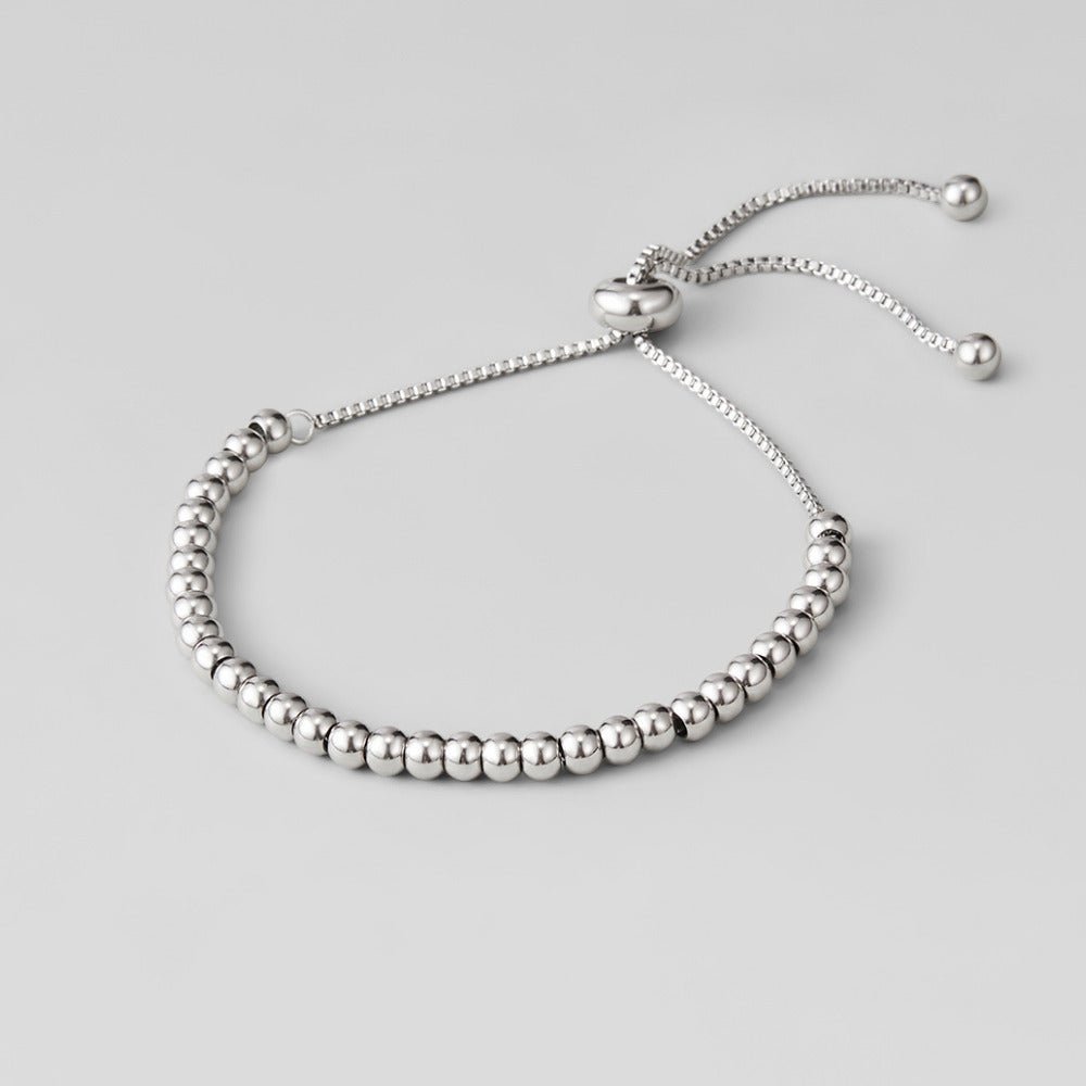 Niloya Small Bead Silver-Tone Bracelet