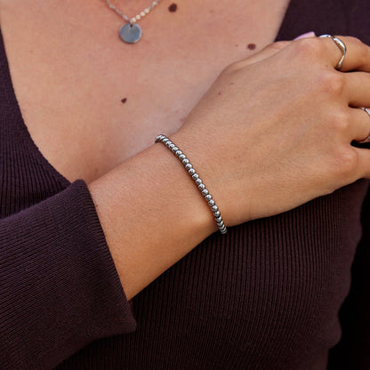 Niloya Small Bead Silver-Tone Bracelet