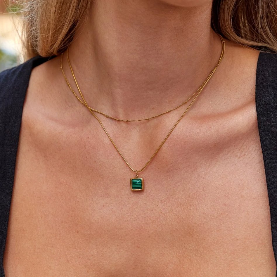 Niyah Tiny Bead Gold-Tone Fine Chain Necklace