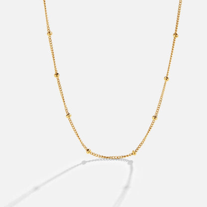 Niyah Tiny Bead Gold-Tone Fine Chain Necklace