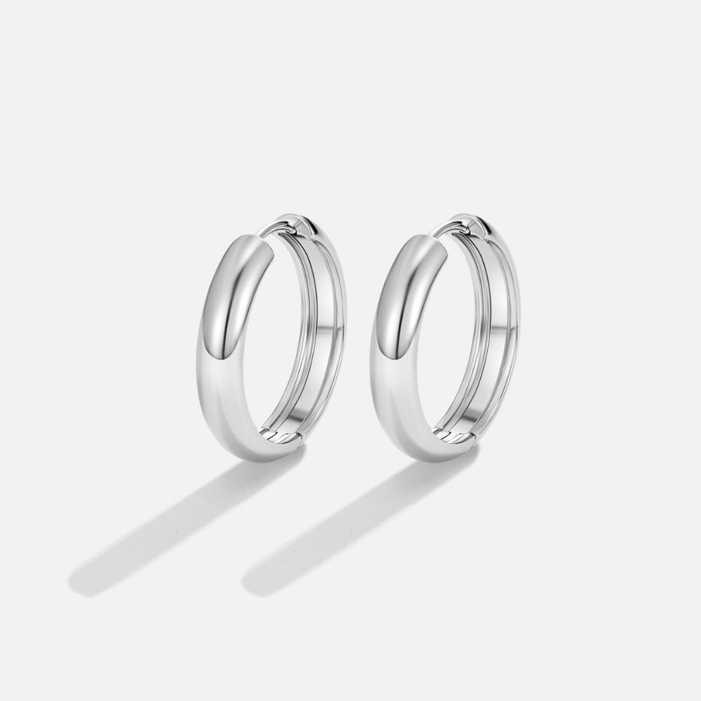 Nona Everyday Silver-Tone Hoop Earrings