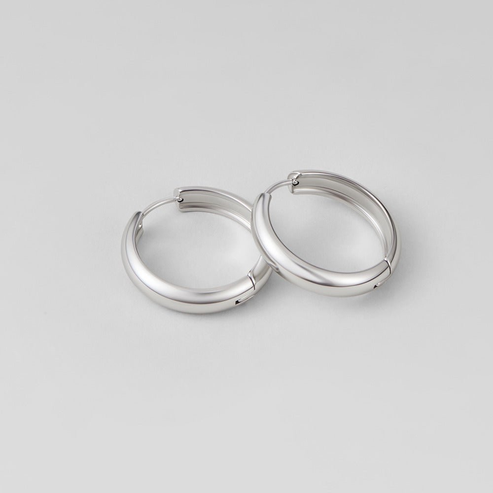 Nona Everyday Silver-Tone Hoop Earrings