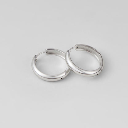 Nona Everyday Silver-Tone Hoop Earrings