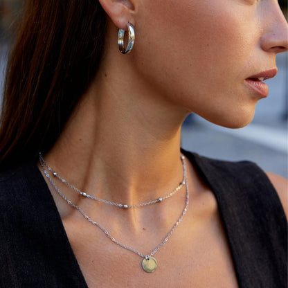 Nona Everyday Silver-Tone Hoop Earrings