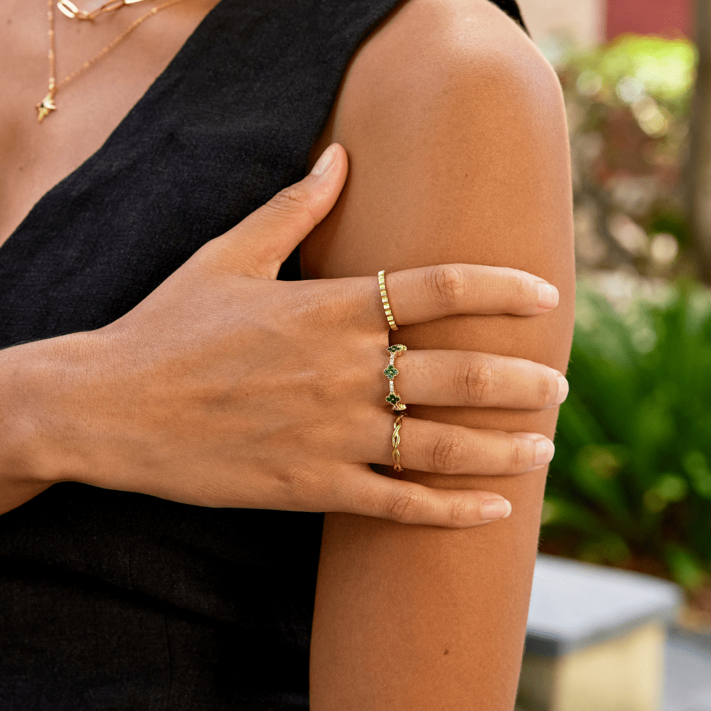 Nora Rounded Profile Gold-Tone Plain Ring
