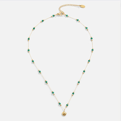 Seaside Shell and Bead Layering Necklace Set