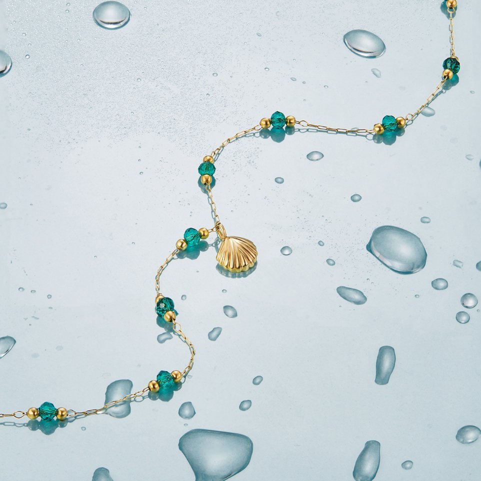 Seaside Shell and Bead Layering Necklace Set