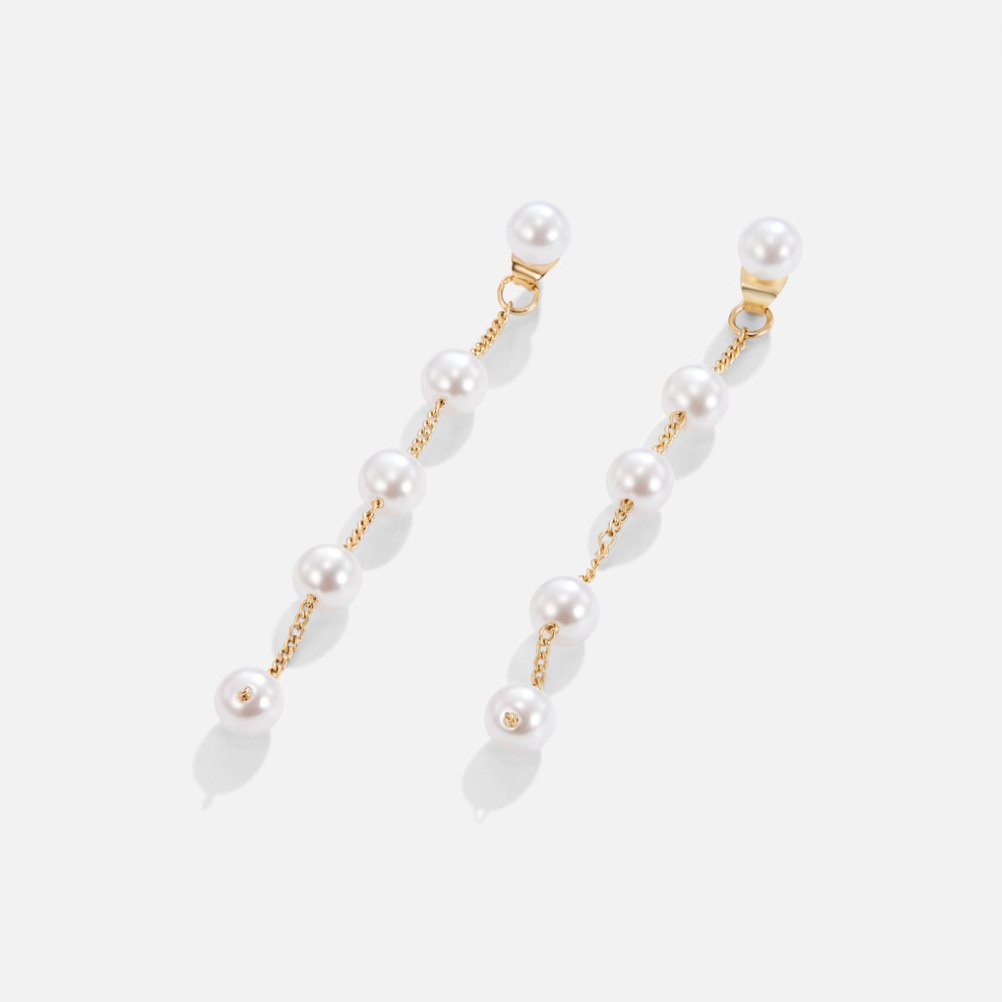Quiet Single Pearl Drop Earrings for Every Day