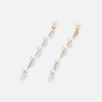 Quiet Single Pearl Drop Earrings for Every Day