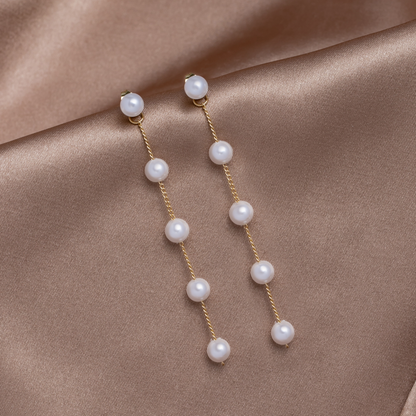 Quiet Single Pearl Drop Earrings for Every Day