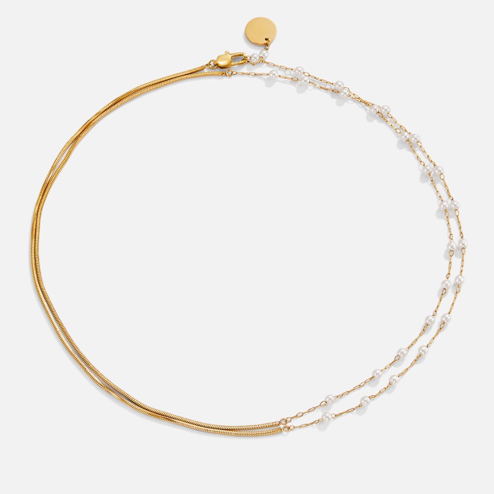 Pearl Beaded Long Gold-Tone Rope Necklace