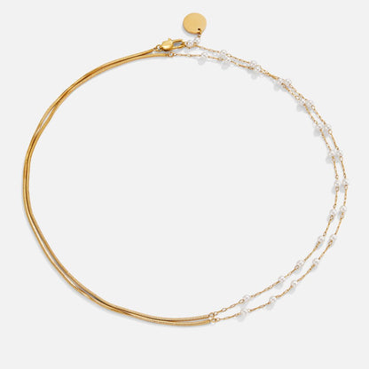 Pearl Beaded Long Gold-Tone Rope Necklace