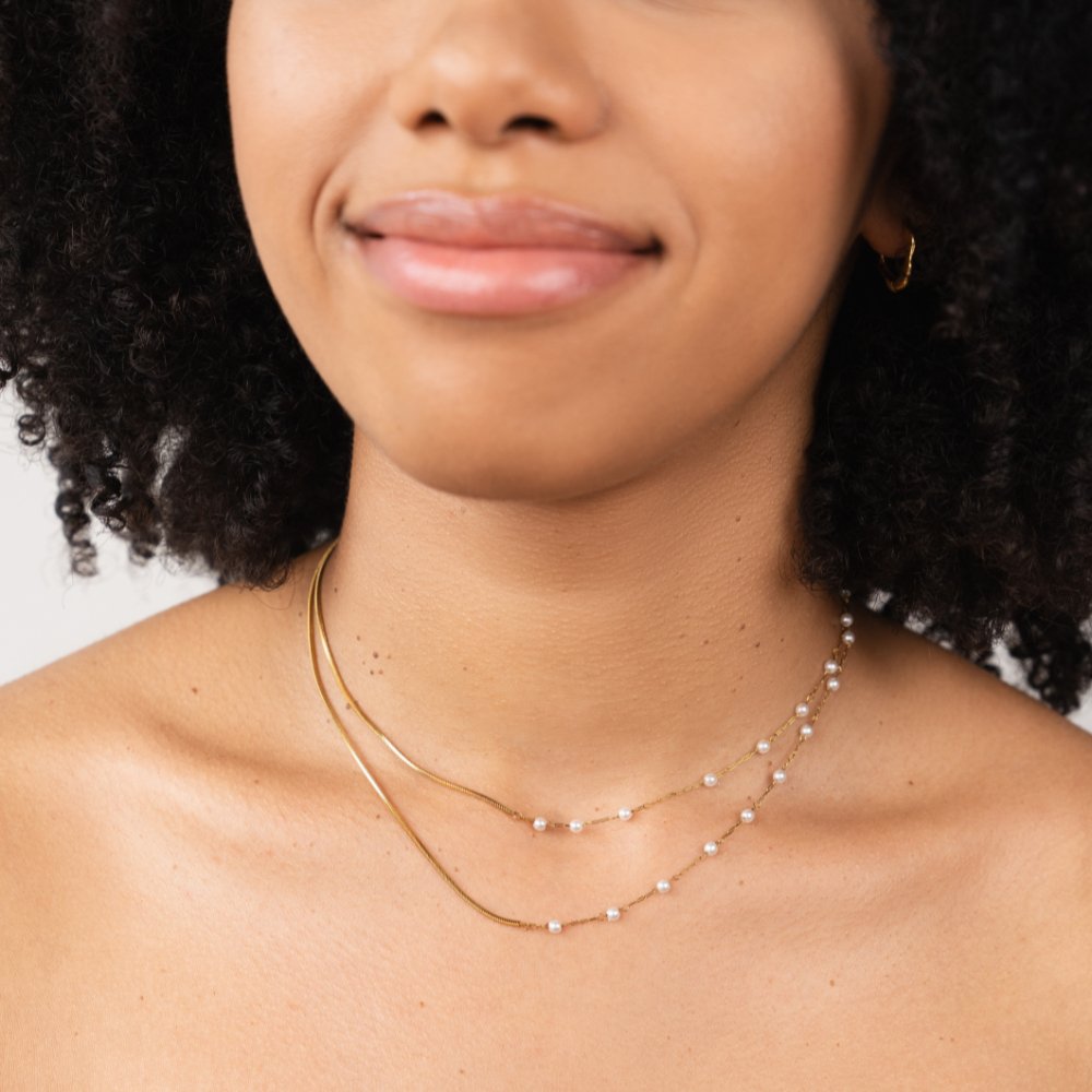 Pearl Beaded Long Gold-Tone Rope Necklace