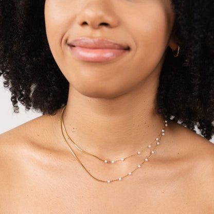 Pearl Beaded Long Gold-Tone Rope Necklace