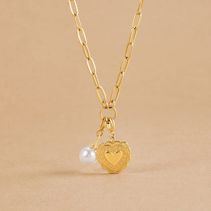 Pia Chain-Link Charm Layering Necklace Set