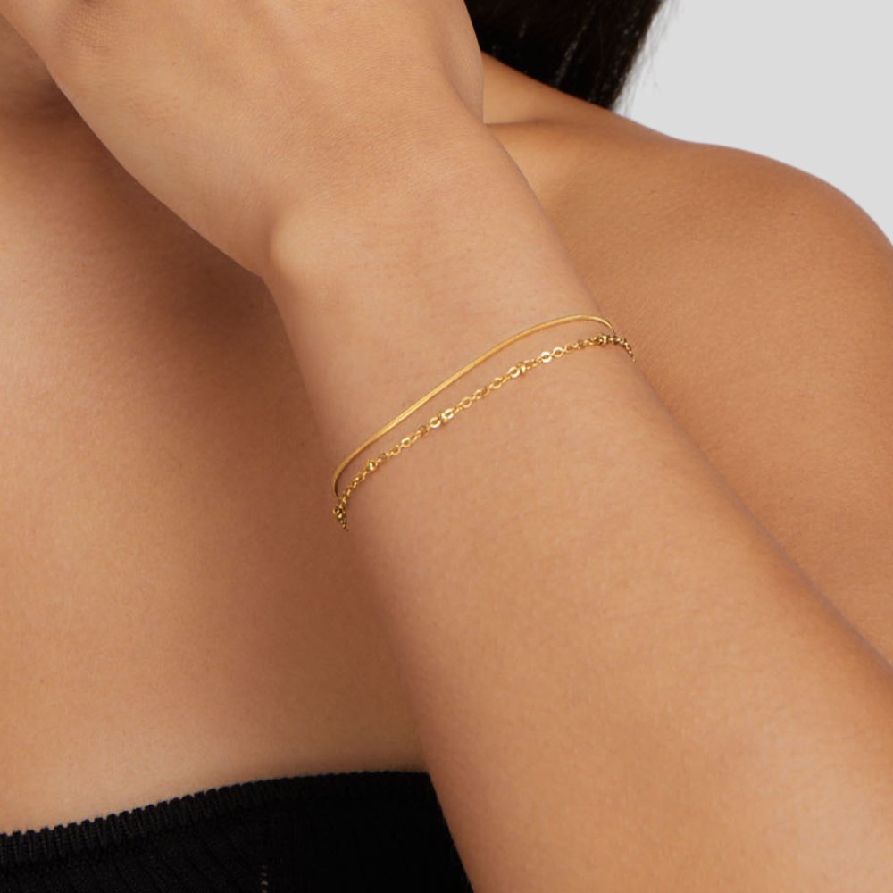Pia Fine Multi-Strand Gold-Tone Chain Bracelet