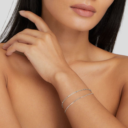 Pia Fine Multi-Strand Silver-Tone Bracelet