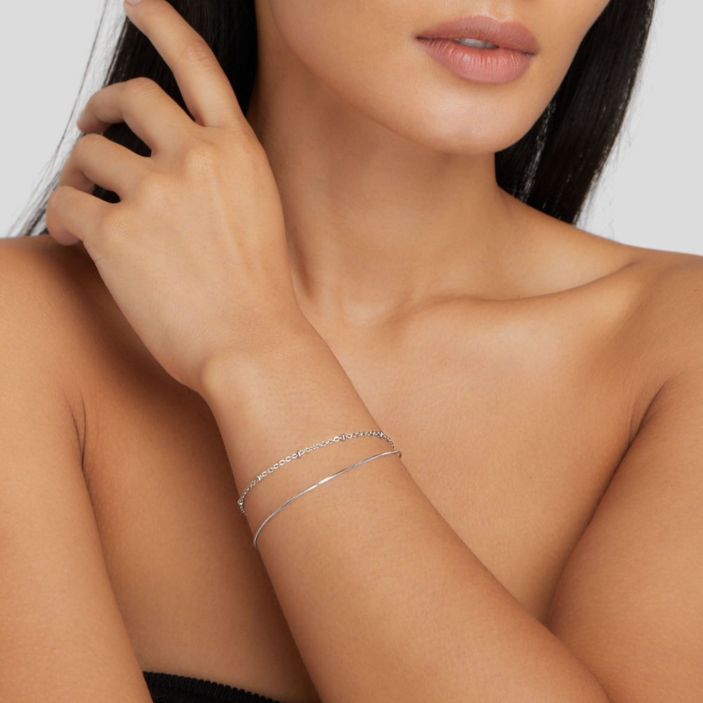 Pia Fine Multi-Strand Silver-Tone Bracelet