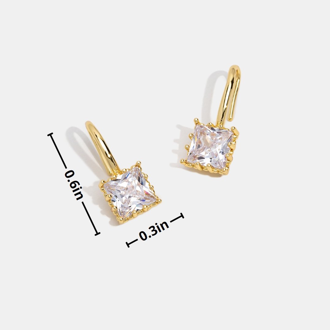 Piper Clear Crystal Drop Earrings for Daily Wear