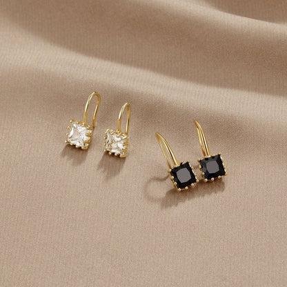 Piper Clear Crystal Drop Earrings for Daily Wear