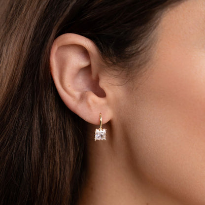 Piper Clear Crystal Drop Earrings for Daily Wear