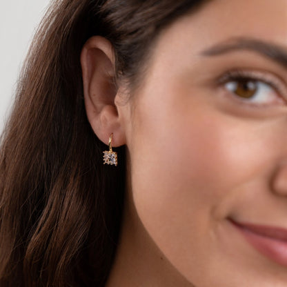 Piper Clear Crystal Drop Earrings for Daily Wear