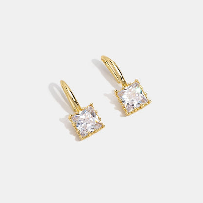Piper Clear Crystal Drop Earrings for Daily Wear