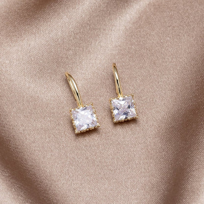 Piper Clear Crystal Drop Earrings for Daily Wear