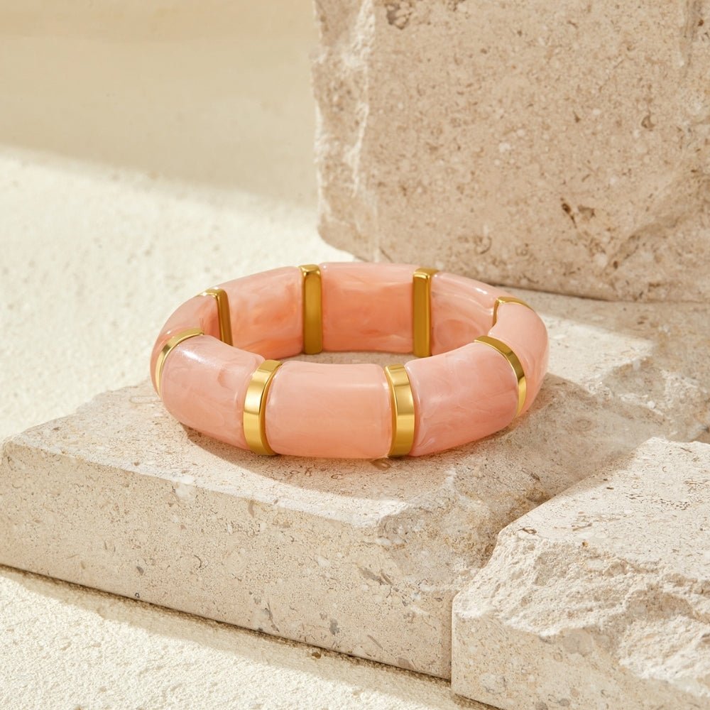 Priya Soft Pink Beaded Stretch Bracelet