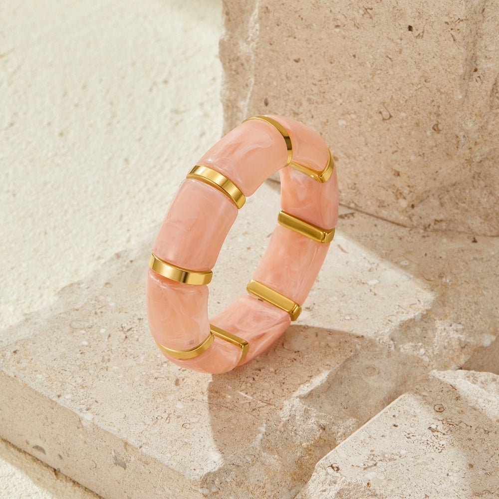 Priya Soft Pink Beaded Stretch Bracelet
