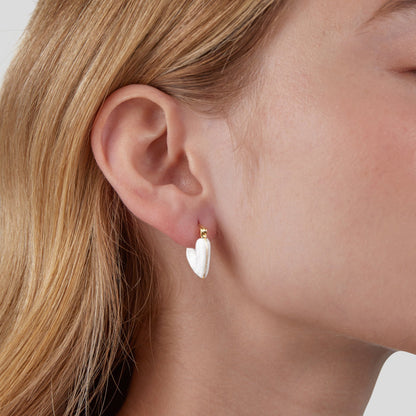 Softly Rounded Little Heart Earrings