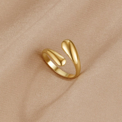 Raven Open Wrap Gold-Tone Curved Ring