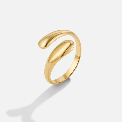 Raven Open Wrap Gold-Tone Curved Ring