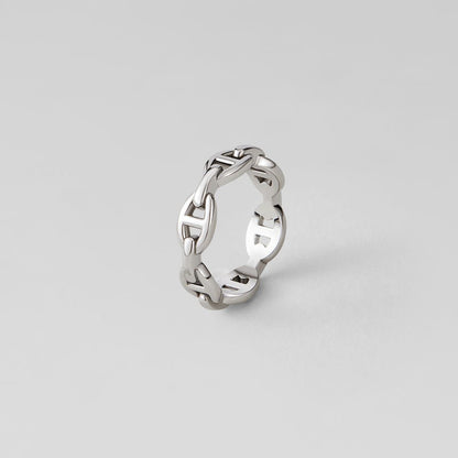 Raya Fine Chain Link Silver-Tone Band Ring