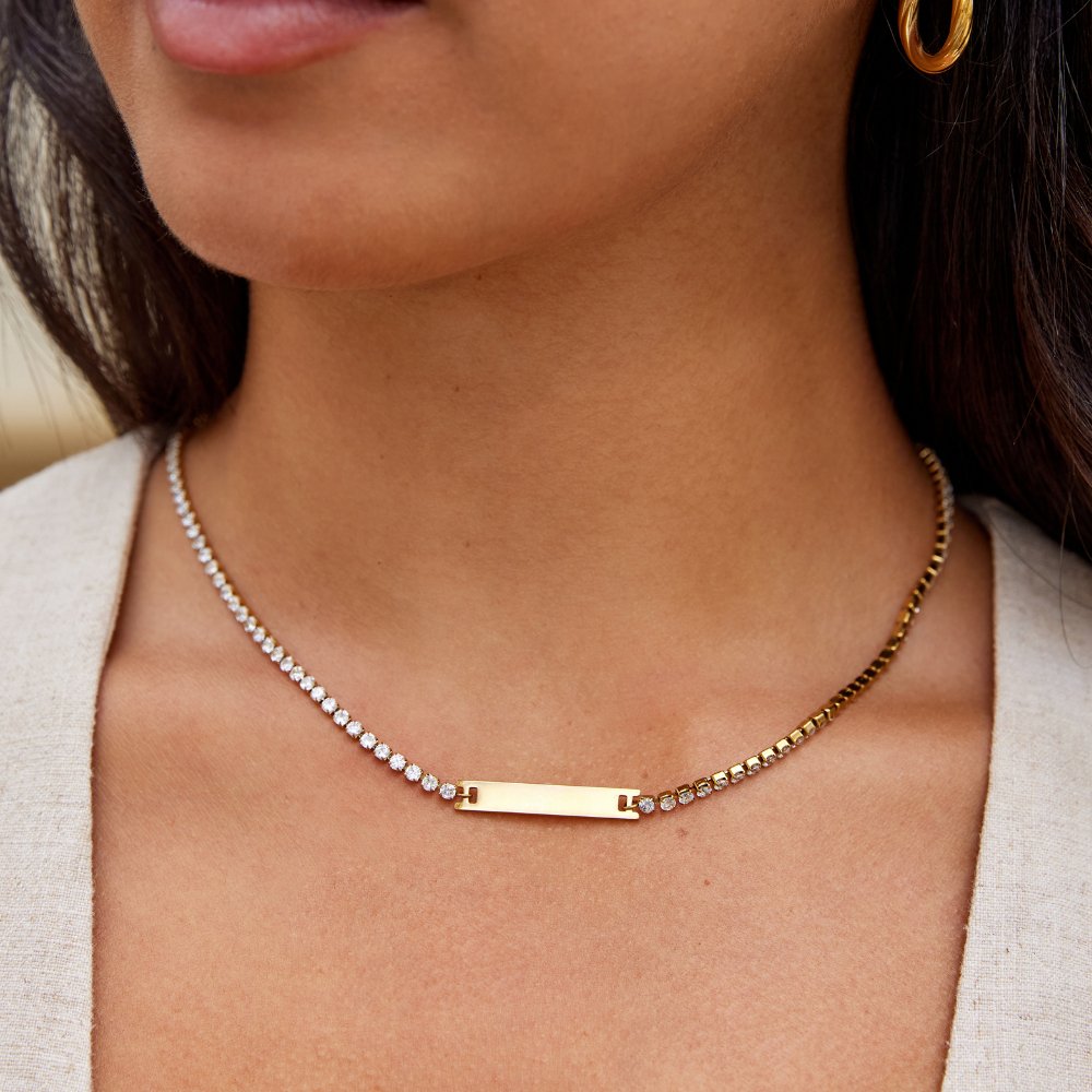 Rina Single Crystal Drop Pendant Necklace