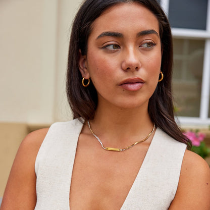 Rina Single Crystal Drop Pendant Necklace