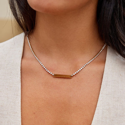 Rina Single Crystal Drop Pendant Necklace