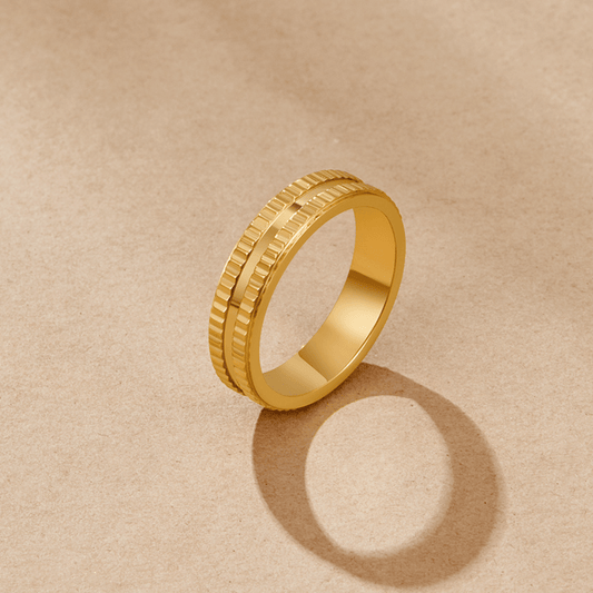 Rina Simple Gold-Tone Band for Stacking