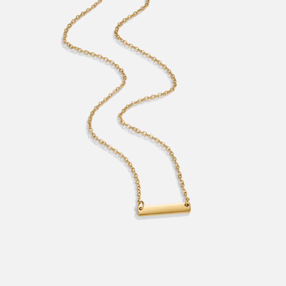 Rina Horizontal Bar Gold-Tone Chain Necklace
