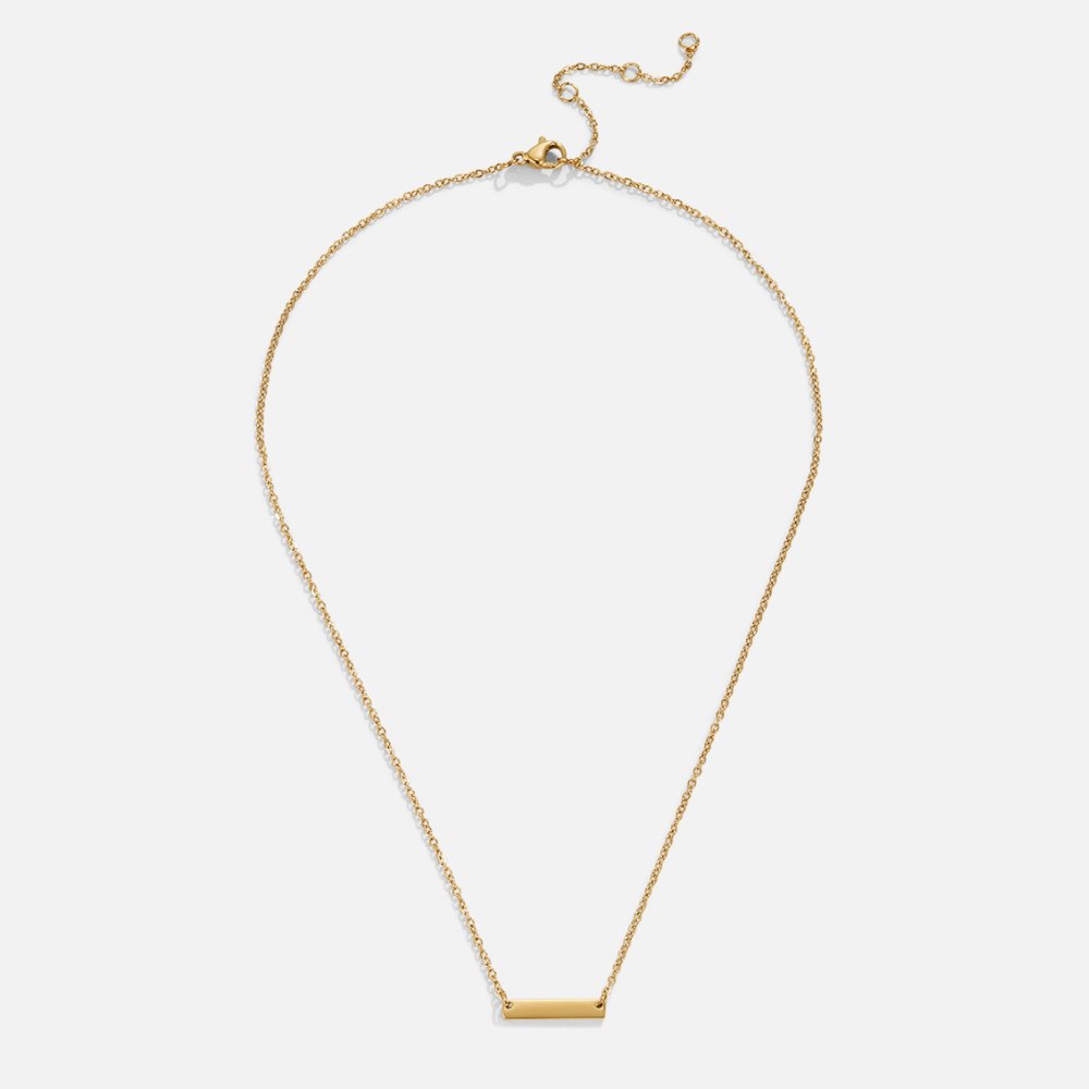 Rina Horizontal Bar Gold-Tone Chain Necklace
