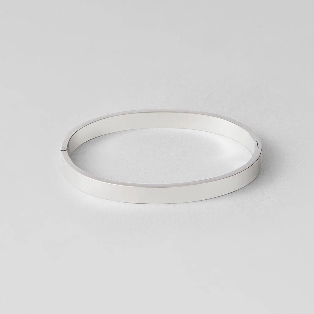 Rina Smooth Cool Shine Silver-Tone Bangle