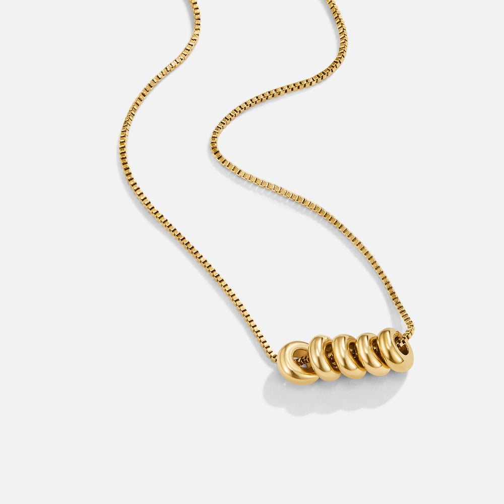 Joined Circles Gold-Tone Pendant Necklace