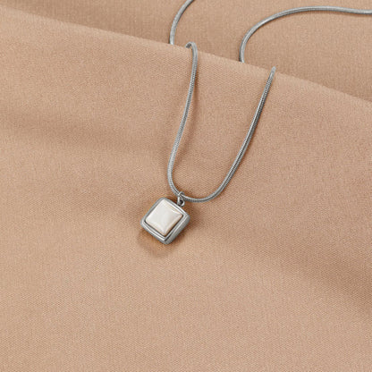Riva Moon-Pale Drop on a Delicate Chain Necklace