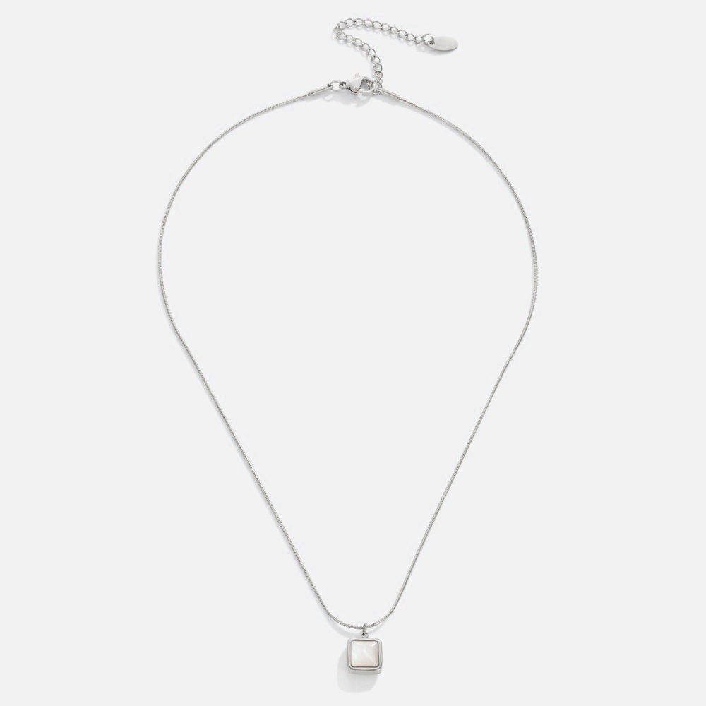 Riva Moon-Pale Drop on a Delicate Chain Necklace
