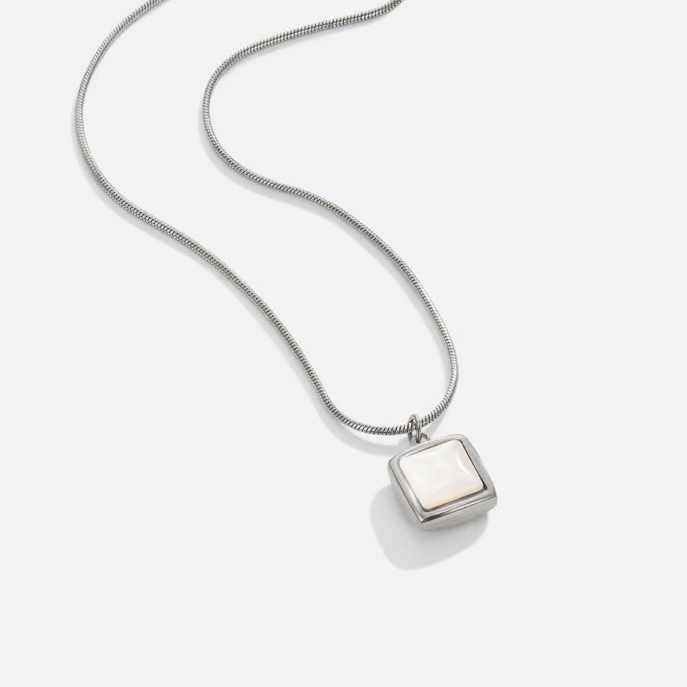 Riva Moon-Pale Drop on a Delicate Chain Necklace