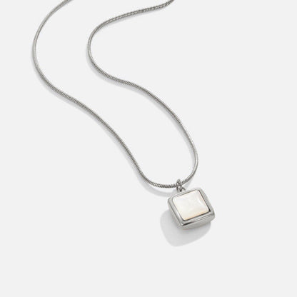 Riva Moon-Pale Drop on a Delicate Chain Necklace