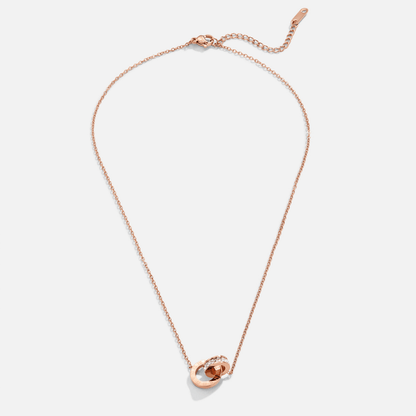 Small Infinity Loop Rose Gold-Tone Necklace