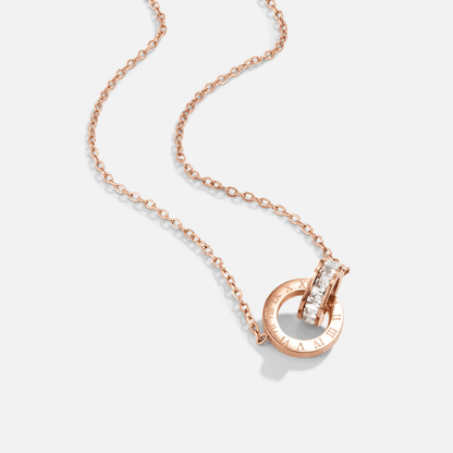 Small Infinity Loop Rose Gold-Tone Necklace