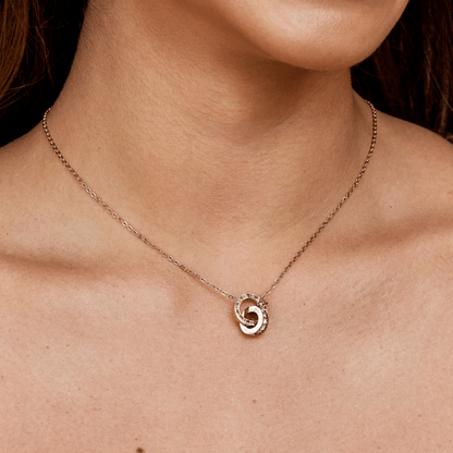 Small Infinity Loop Rose Gold-Tone Necklace