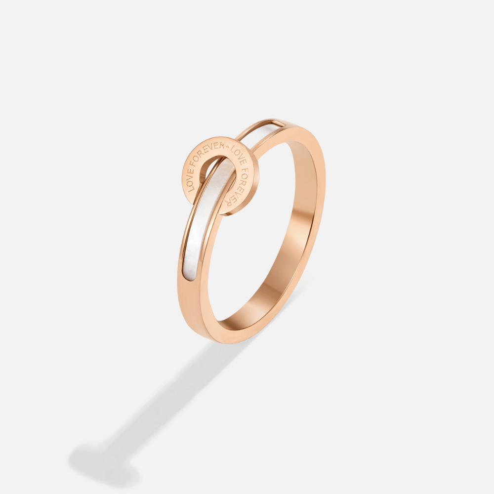 Small Infinity Twist Ring in Rose Gold-Tone